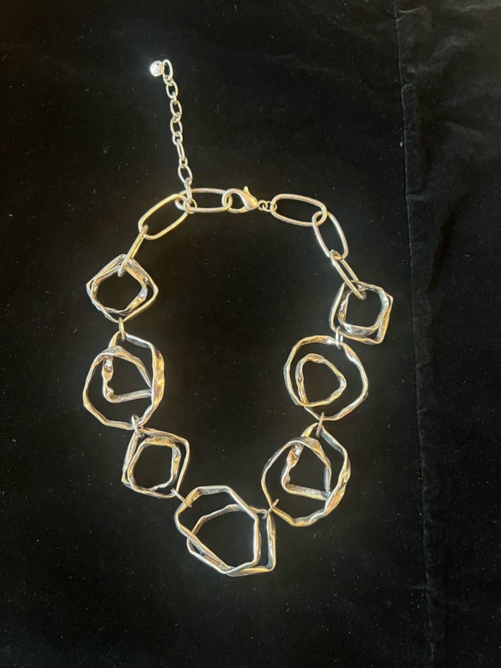 Silver-Tone Abstract Link Necklace - Women Jewelry